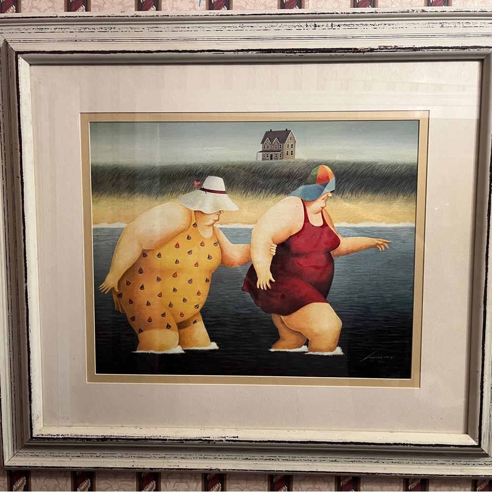 “Judy and Marge” Framed Art Print by Lowell Herrera